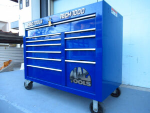 MAC TOOLS マックツール TECH1000 テック 工具箱 ブルー 幅約128㎝ 奥行き約64㎝ 高さ約104cm